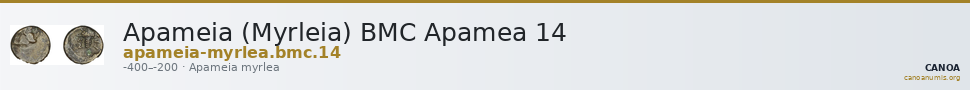 Apameia (Myrleia) BMC Apamea 14 — CANOA