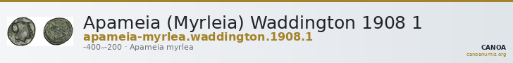 Apameia (Myrleia) Waddington 1908 1 — CANOA