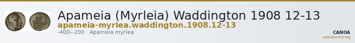 Apameia (Myrleia) Waddington 1908 12-13 — CANOA