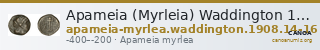Apameia (Myrleia) Waddington 1908 14-16 — CANOA