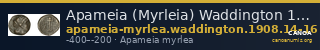 Apameia (Myrleia) Waddington 1908 14-16 — CANOA