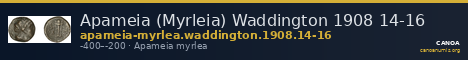 Apameia (Myrleia) Waddington 1908 14-16 — CANOA