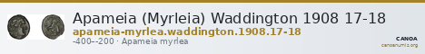Apameia (Myrleia) Waddington 1908 17-18 — CANOA