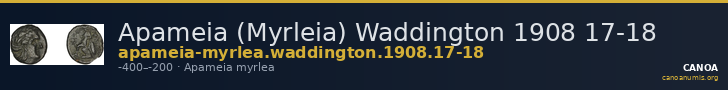 Apameia (Myrleia) Waddington 1908 17-18 — CANOA