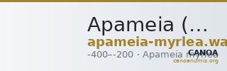 Apameia (Myrleia) Waddington 1908 19-21 — CANOA