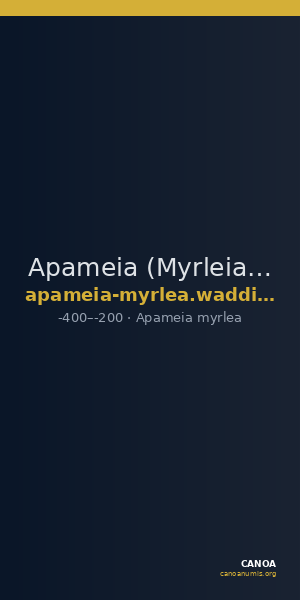 Apameia (Myrleia) Waddington 1908 7 — CANOA