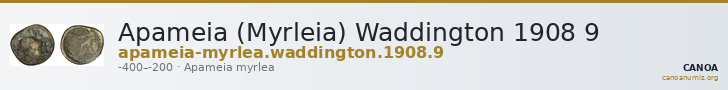 Apameia (Myrleia) Waddington 1908 9 — CANOA