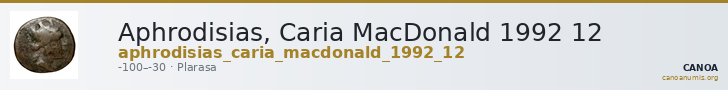 Aphrodisias, Caria MacDonald 1992 12 — CANOA