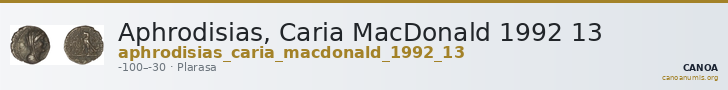 Aphrodisias, Caria MacDonald 1992 13 — CANOA