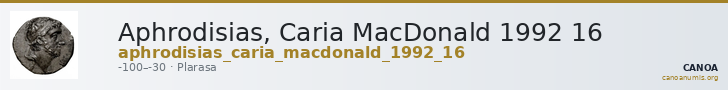 Aphrodisias, Caria MacDonald 1992 16 — CANOA