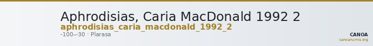 Aphrodisias, Caria MacDonald 1992 2 — CANOA