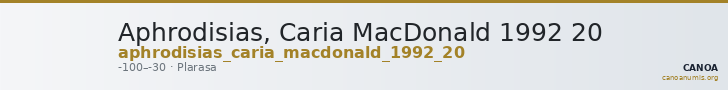 Aphrodisias, Caria MacDonald 1992 20 — CANOA