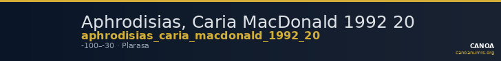 Aphrodisias, Caria MacDonald 1992 20 — CANOA