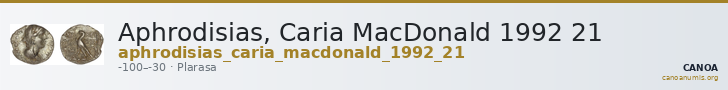 Aphrodisias, Caria MacDonald 1992 21 — CANOA