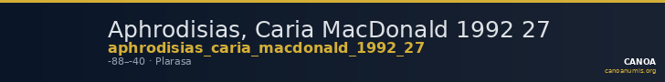 Aphrodisias, Caria MacDonald 1992 27 — CANOA
