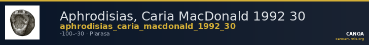 Aphrodisias, Caria MacDonald 1992 30 — CANOA