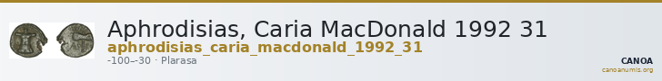 Aphrodisias, Caria MacDonald 1992 31 — CANOA