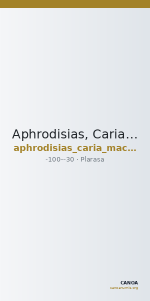 Aphrodisias, Caria MacDonald 1992 33 — CANOA