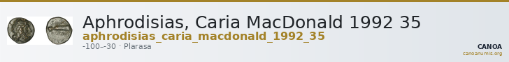 Aphrodisias, Caria MacDonald 1992 35 — CANOA