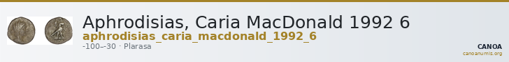 Aphrodisias, Caria MacDonald 1992 6 — CANOA
