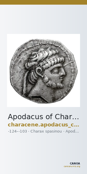 Apodacus of Characene Charax Spasinou BMC Characene pl. 54, 2 — CANOA