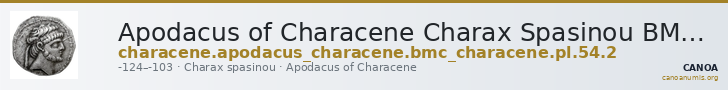Apodacus of Characene Charax Spasinou BMC Characene pl. 54, 2 — CANOA