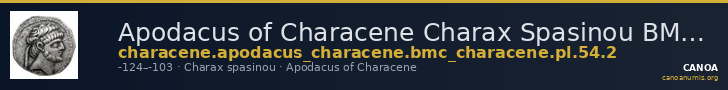 Apodacus of Characene Charax Spasinou BMC Characene pl. 54, 2 — CANOA