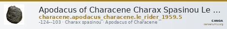 Apodacus of Characene Charax Spasinou Le Rider 1959 5 — CANOA