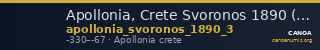 Apollonia, Crete Svoronos 1890 (1972) n° 4 — CANOA
