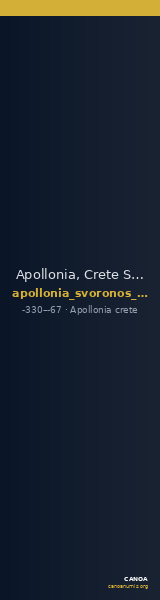 Apollonia, Crete Svoronos 1899 (article Addenda) Addenda, pl. 11, n° 3-4 — CANOA