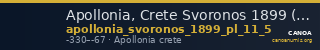 Apollonia, Crete Svoronos 1899 (article Addenda) Addenda, pl. 11, n° 5 — CANOA