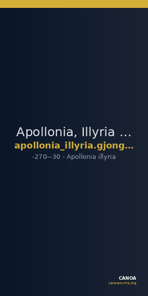 Apollonia, Illyria Gjongecaj and Picard 1995 p. 194 — CANOA