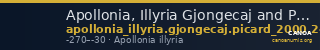 Apollonia, Illyria Gjongecaj and Picard 2000 2-67 — CANOA