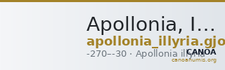 Apollonia, Illyria Gjongecaj and Picard 2000 69-90 — CANOA