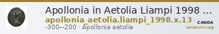 Apollonia in Aetolia Liampi 1998 X.13 — CANOA