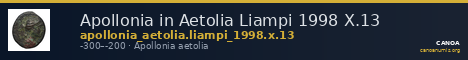 Apollonia in Aetolia Liampi 1998 X.13 — CANOA