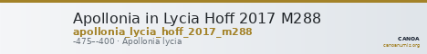 Apollonia in Lycia Hoff 2017 M288 — CANOA