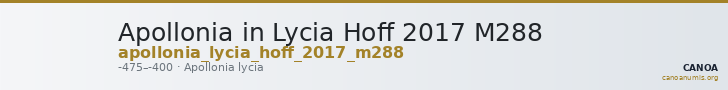 Apollonia in Lycia Hoff 2017 M288 — CANOA