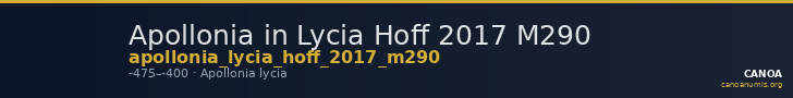 Apollonia in Lycia Hoff 2017 M290 — CANOA