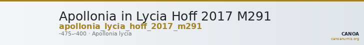 Apollonia in Lycia Hoff 2017 M291 — CANOA