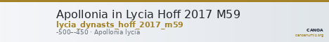 Apollonia in Lycia Hoff 2017 M59 — CANOA