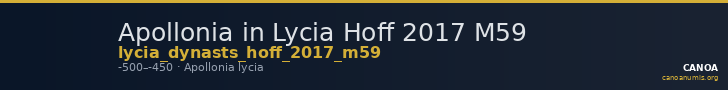Apollonia in Lycia Hoff 2017 M59 — CANOA