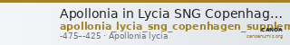 Apollonia in Lycia SNG Copenhagen Supplement 497 — CANOA