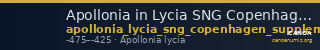 Apollonia in Lycia SNG Copenhagen Supplement 497 — CANOA