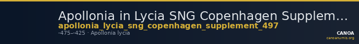 Apollonia in Lycia SNG Copenhagen Supplement 497 — CANOA