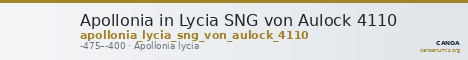 Apollonia in Lycia SNG von Aulock 4110 — CANOA