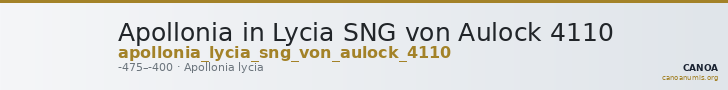 Apollonia in Lycia SNG von Aulock 4110 — CANOA