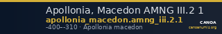 Apollonia, Macedon AMNG III.2 1 — CANOA