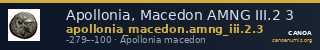 Apollonia, Macedon AMNG III.2 3 — CANOA