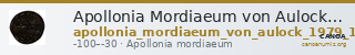 Apollonia Mordiaeum von Aulock 1979 1-7 — CANOA